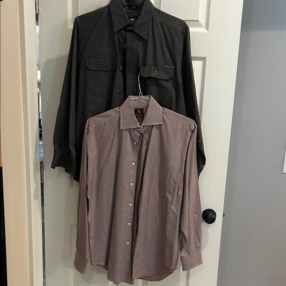 Harley-Davidson Black and Brown Dress Shirts - Picture 1 of 6